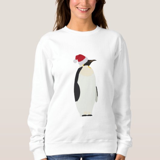 Kerstpinguin Funny Animal met Santa Hat Trui (Voorkant)