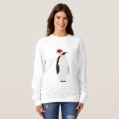 Kerstpinguin Funny Animal met Santa Hat Trui (Voorkant volledig)