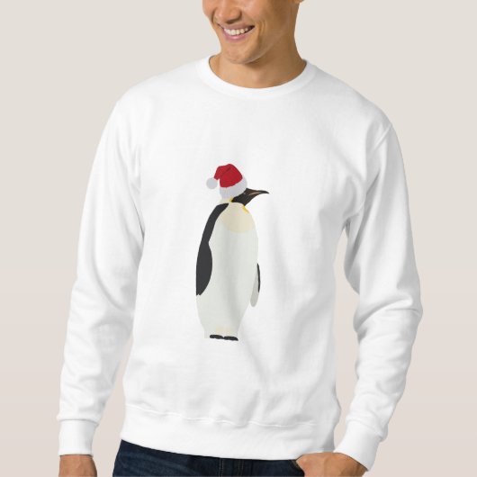 Kerstpinguin Funny Animal met Santa Hat Trui (Voorkant)