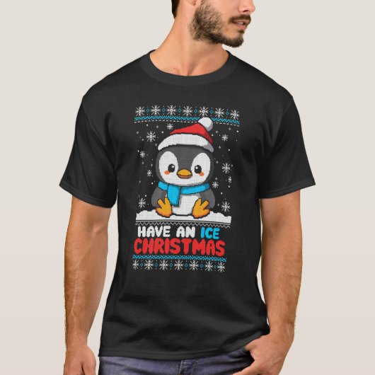 Kerstpinguin Funny Classic Ugater Girl T-shirt (Voorkant)