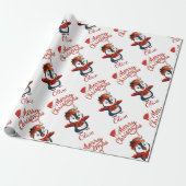 Kerstpinguïn | Gepersonaliseerd Cadeaupapier (Uitgerold)