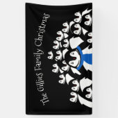 Kerstpinguïn gepersonaliseerd feest spandoek (Verticaal)