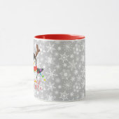 Kerstpinguïn gepersonaliseerd mok (Midden)