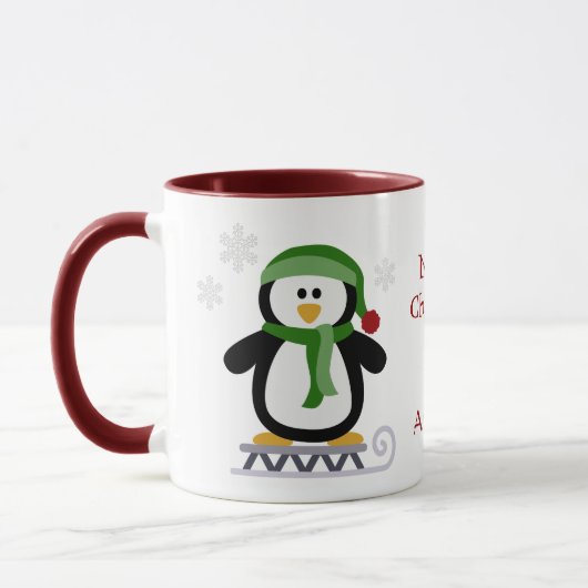 Kerstpinguïn Green Mok (Links)
