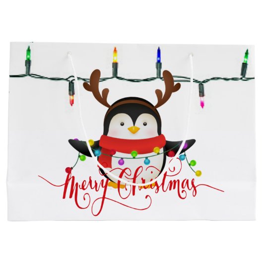 Kerstpinguïn Groot Cadeauzakje (Achterkant)