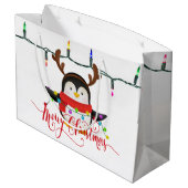 Kerstpinguïn Groot Cadeauzakje (Achterkant Gekanteld)