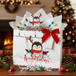Kerstpinguïn   groot cadeauzakje
