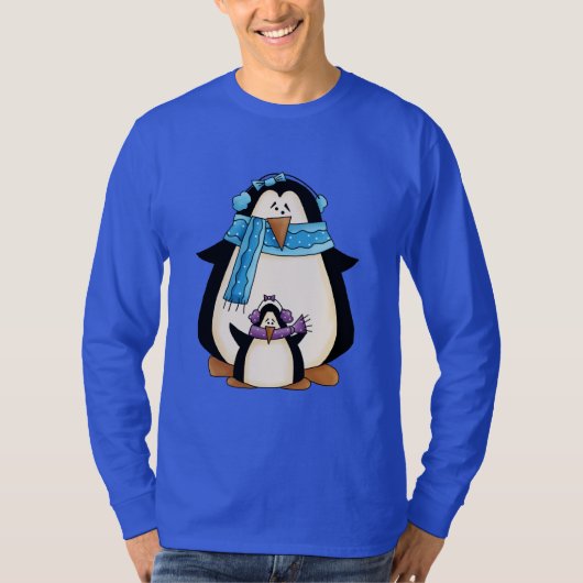 kerstpinguïn Holiday cartoon t-shirt (Voorkant)