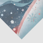 Kerstpinguïn in de sneeuw tissuepapier (Detail)