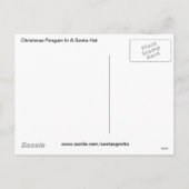 Kerstpinguïn in een kersthat feestdagenkaart (Achterkant)