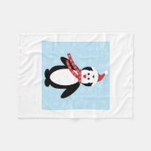 Kerstpinguïn in Snow Toddler Fleece Blanket Deken (Voorkant (Horizontaal))