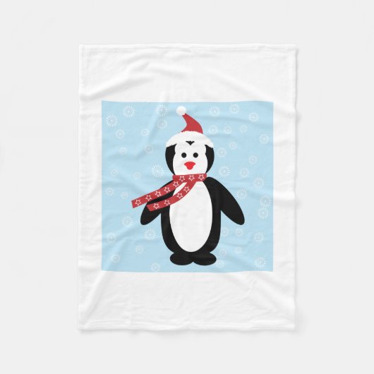Kerstpinguïn in Snow Toddler Fleece Blanket Deken (Voorkant)