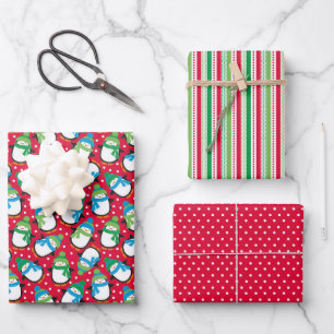 Kerstpinguïn Inpakpapier Vel