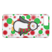 Kerstpinguïn iPhone 7 plus nauwelijks hoesje (Achterkant (Horizontaal))