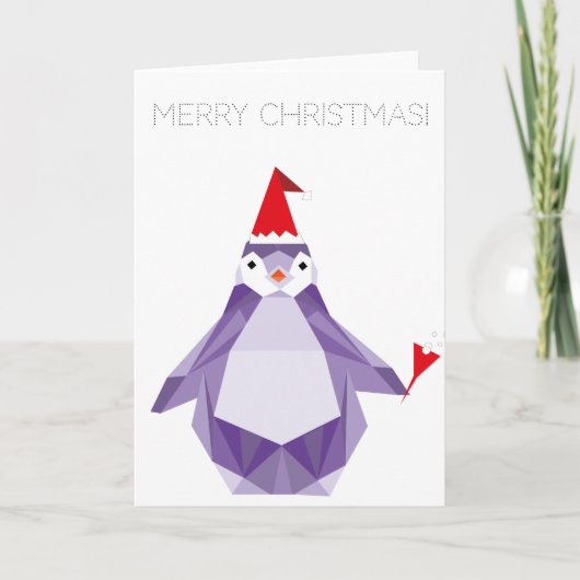 Kerstpinguïn-Kaart Feestdagen Kaart (Voorkant)