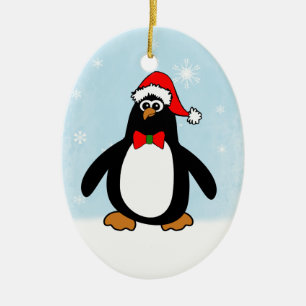 Kerstpinguïn Keramisch Ornament