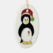 Kerstpinguïn Keramisch Ornament (Rechts)