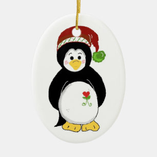 Kerstpinguïn Keramisch Ornament
