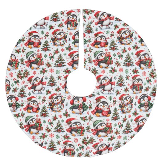 Kerstpinguïn Kerstvreugde Kerstboom Rok (Voorkant)