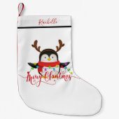 Kerstpinguïn   kleine kerstsok (Voorkant)