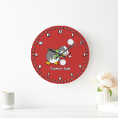 Kerstpinguïn krijgt sneeuwbal grote klok (Huis)
