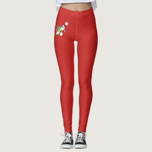 Kerstpinguïn krijgt sneeuwbal leggings