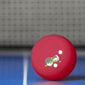 Kerstpinguïn krijgt sneeuwbal pingpongbal (Net)