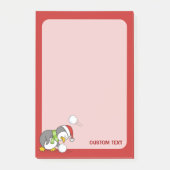 Kerstpinguïn krijgt sneeuwbal post-it® notes (Voorkant)