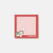 Kerstpinguïn krijgt sneeuwbal post-it® notes (Voorkant)