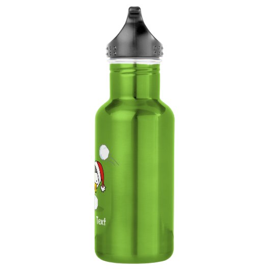 Kerstpinguïn krijgt sneeuwbal waterfles  (Rechts)