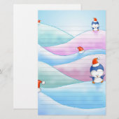 kerstpinguïn land briefpapier (Voorkant / Achterkant)