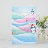 kerstpinguïn land briefpapier (Staand voorkant)