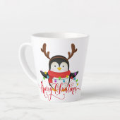 Kerstpinguïn Latte Mok (Linkerhoek)