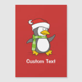 Kerstpinguïn loopt op sneeuw (Voorkant)