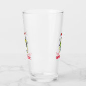 Kerstpinguïn loopt op sneeuw glas (Links)