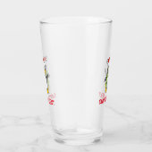 Kerstpinguïn loopt op sneeuw glas (Rechts)