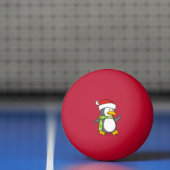 Kerstpinguïn loopt op sneeuw pingpongbal (Net)
