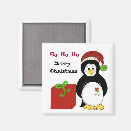 Kerstpinguïn Magneet (Voorkant / Achterkant)