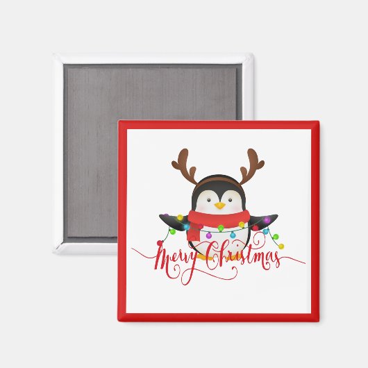 Kerstpinguïn Magneet (Voorkant / Achterkant)