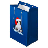 Kerstpinguïn Medium Cadeauzakje (Achterkant Gekanteld)