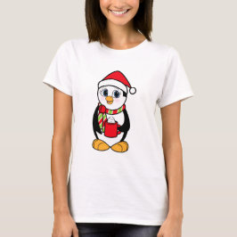 Kerstpinguïn met de Cacao-beker T-shirt