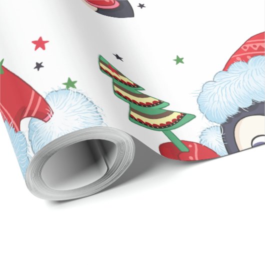 kerstpinguïn met een boom cadeaupapier (Rol Hoek)