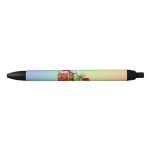 Kerstpinguïn met geschenken - Feestelijke Fun Deco Zwarte Inkt Pen