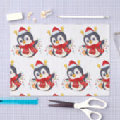 kerstpinguïn met licht tissuepapier (Craft)