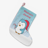 Kerstpinguïn met Pet en snoepgoed Kleine Kerstsok (Voorkant (Hangend))