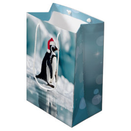 Kerstpinguïn met Pet Medium Cadeauzakje