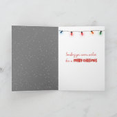 Kerstpinguïn met rode sjaal feestdagen kaart (Binnen)