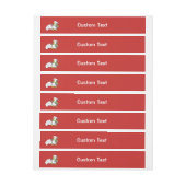 Kerstpinguïn met sneeuwballen omwikkelbaar adreslabel (Vel)