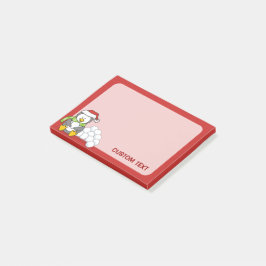 Kerstpinguïn met sneeuwballen post-it® notes