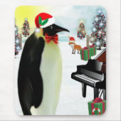 Kerstpinguin Mousepad Muismat (Voorkant)